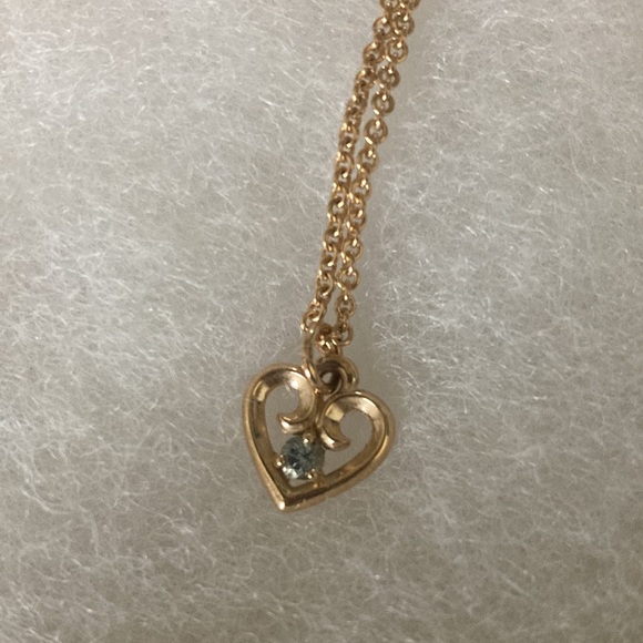 James Avery Fine Curb Chain with Remembrance Heart Birthstone Pendant 14k Gold - Picture 2 of 6